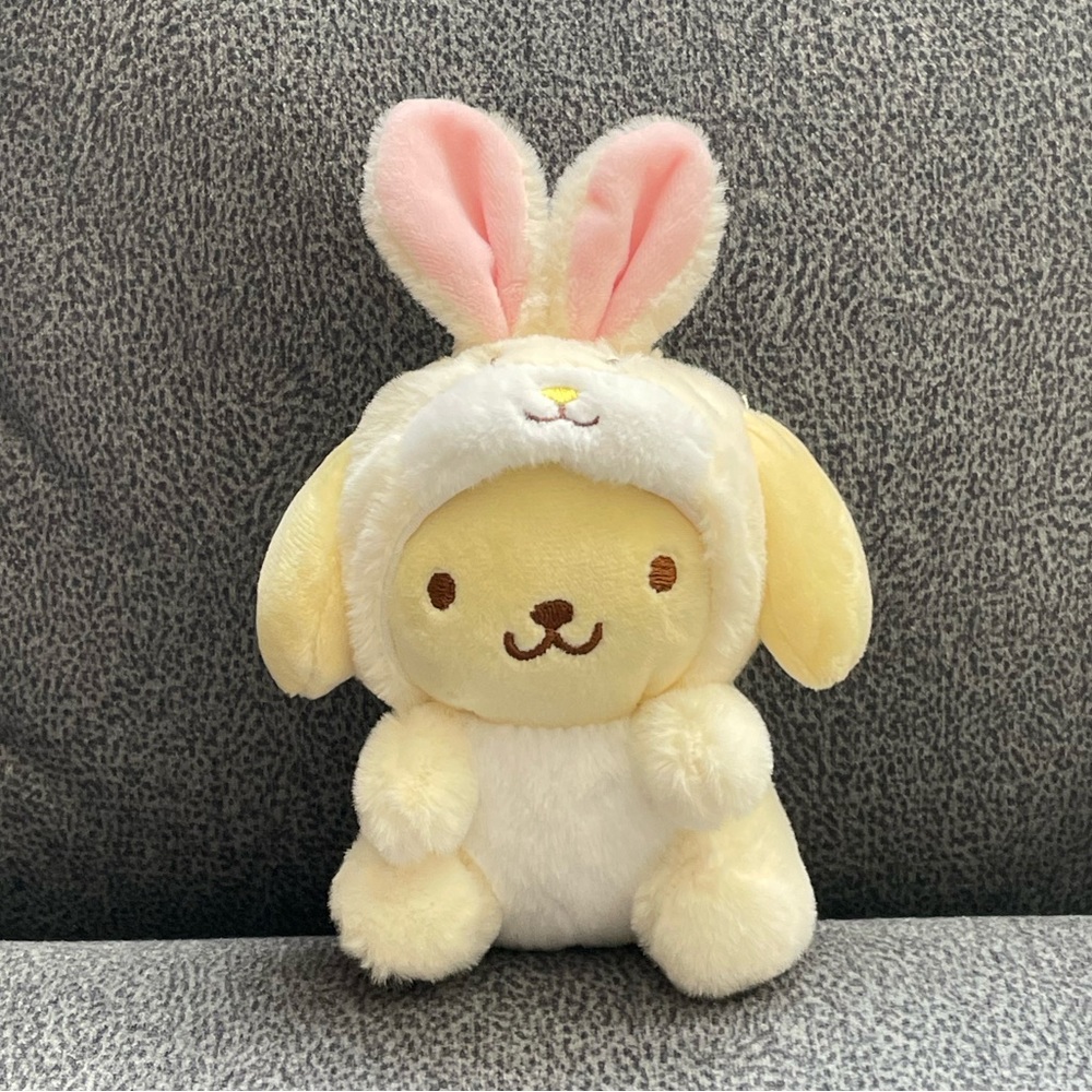 Pompompurin Plush x Rabbit Cosplay Costume Keychain
